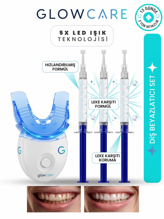 GlowCare 5 LED Diş Beyazlatma Seti