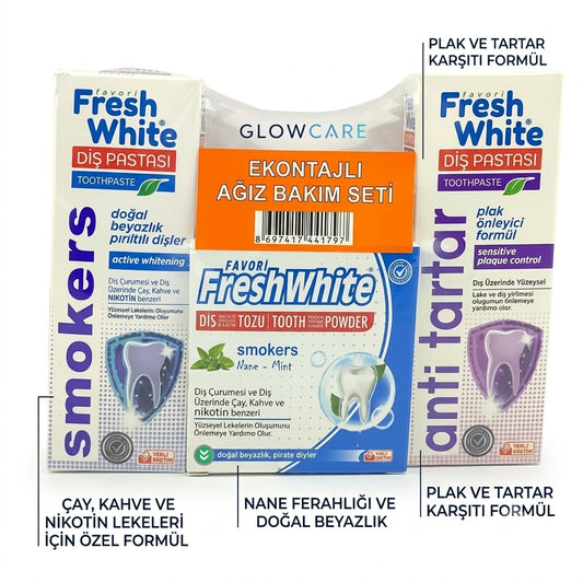 Fresh White 3'lü Ağız Bakım Seti